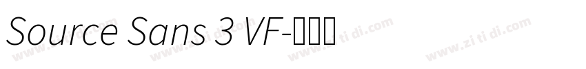 Source Sans 3 VF字体转换